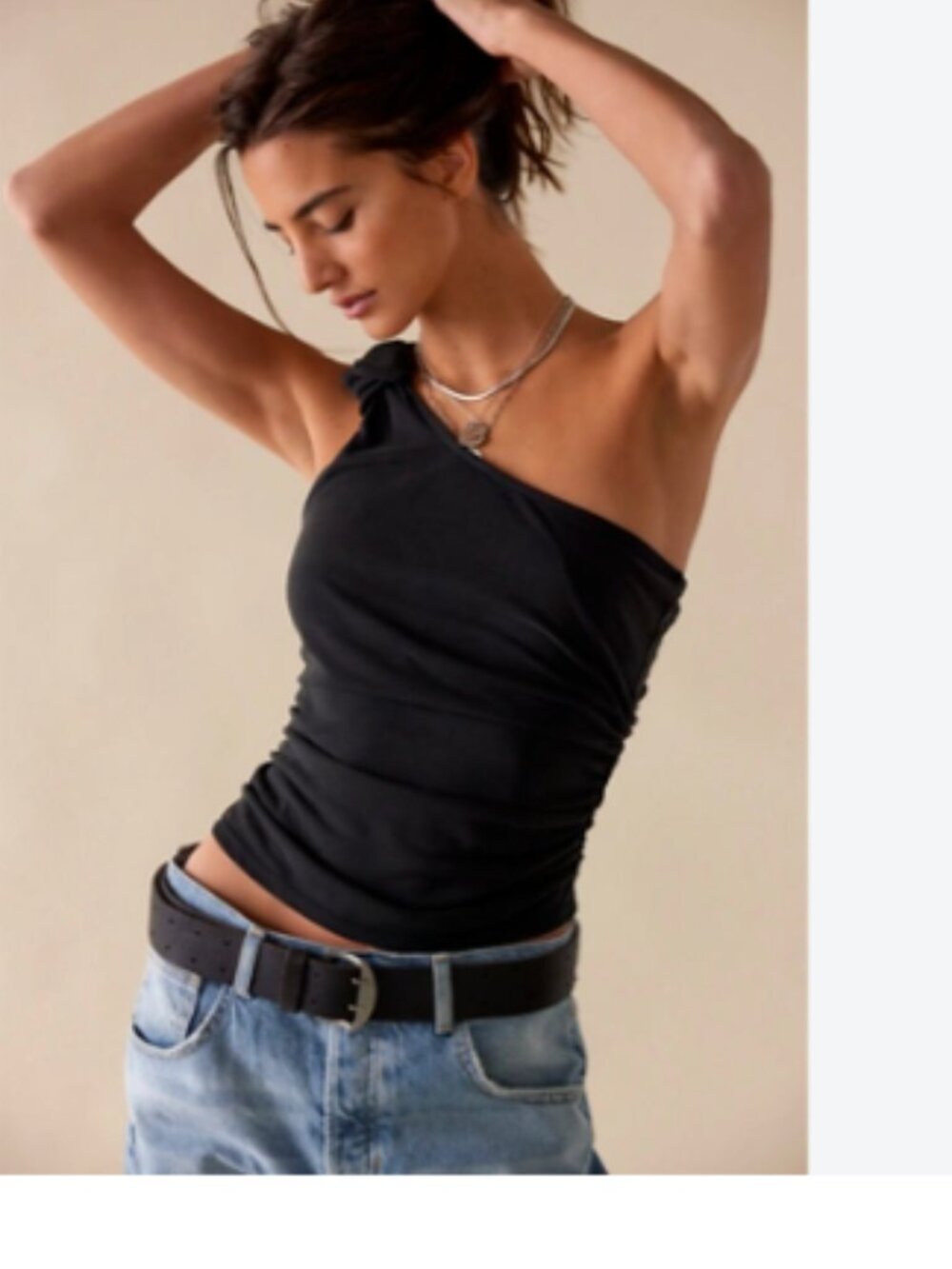 Free people GREY Knot your girl tank XL